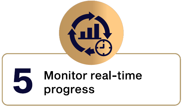 Monitor real-time progress